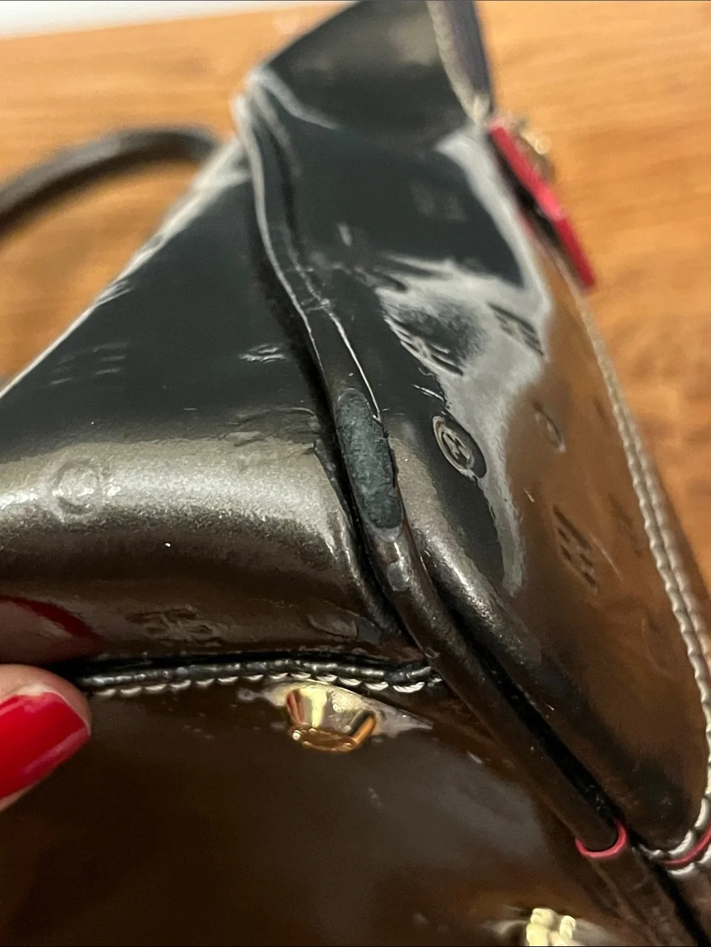 Arcadia Patent Leather Satchel